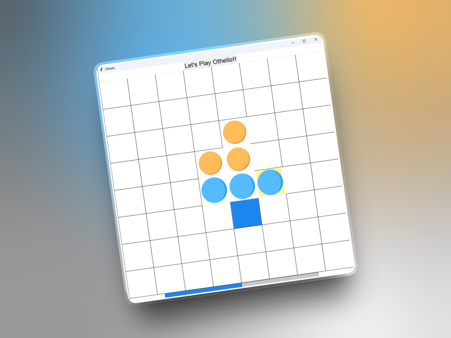 Captura de pantalla del juego Othello con piezas blancas y negras sobre el tablero